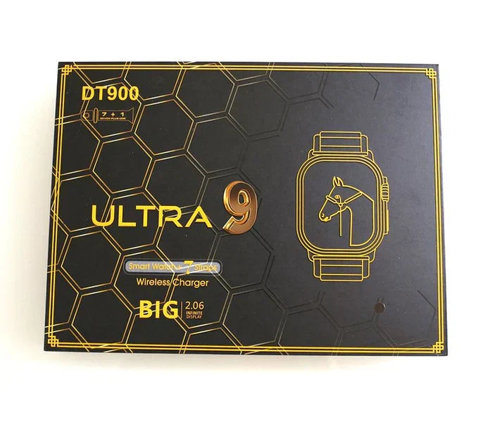 DT900 Ultra 9 Smart Watch 7straps With Wireless Charge