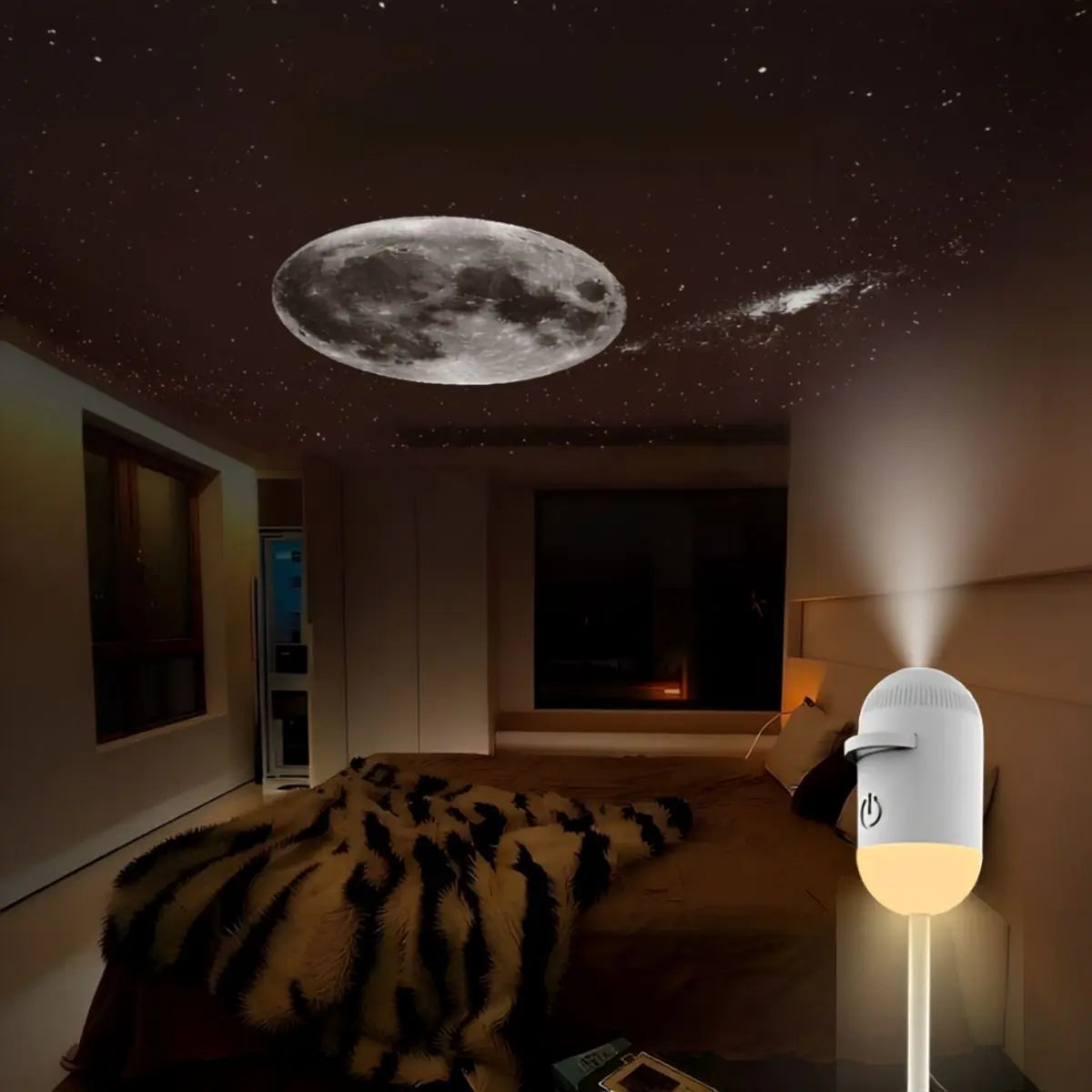 2-in-1 Mini Galaxy Star Projector Night Light