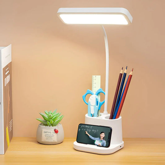 Rechargeable LED Desk Lamp with Pen Holder