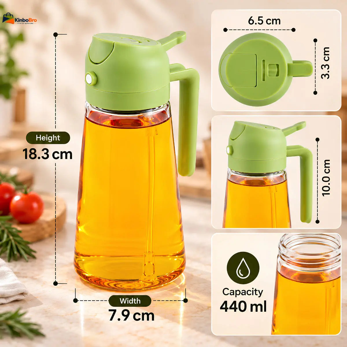 glass oil sprayer bottle for air fryer cooking