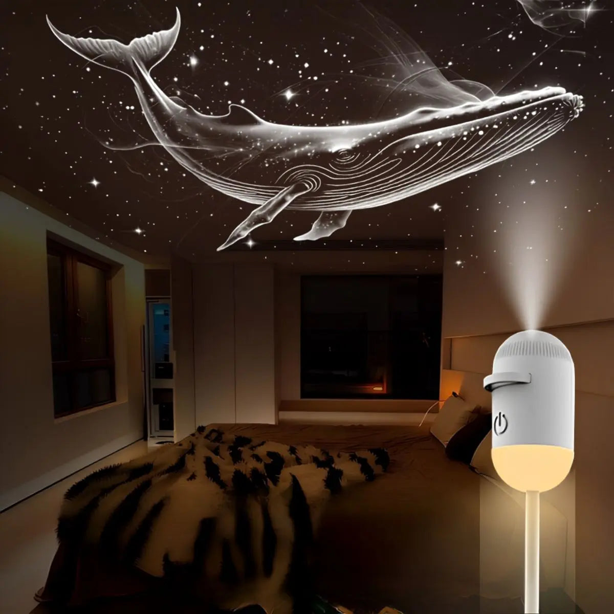 2-in-1 Mini Galaxy Star Projector Night Light