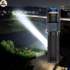 Aurora ALO-E1 USB Rechargeable 1500 Lumens Zoomable LED Flashlight for Camping and Emergency Use