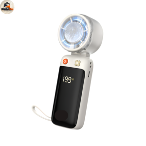 5000mAh Ice Cooling Rechargeable Turbo Handheld Fan 200 Speed USB Type-C Portable Fan