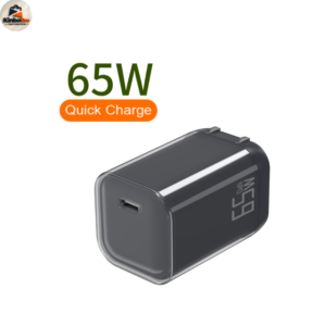 65W GaN Fast Charger PD 3.0 QC 3.0 USB-C USB-A Dual Port Wall Charger